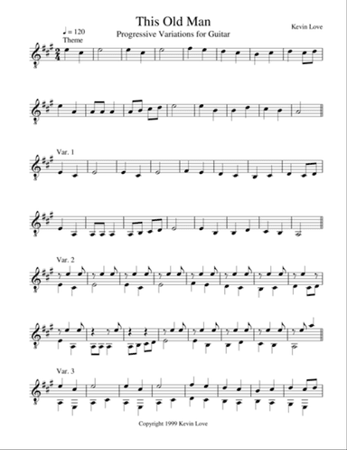 This Old Man - Progressive Variations for Guitar