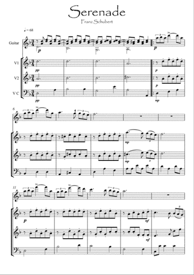 Serenade Schubert Guitar play along