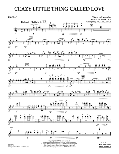 Crazy Little Thing Called Love (arr. Paul Murtha) - Piccolo