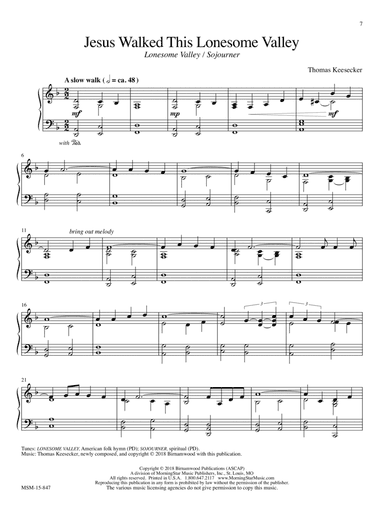 Jesus Walked This Lonesome Valley (Downloadable)