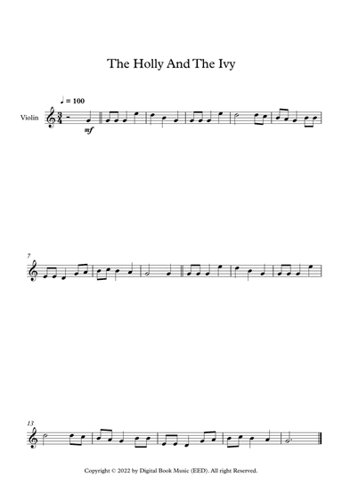 The Holly And The Ivy (Violin)