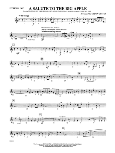 A Salute to the Big Apple: 1st F Horn