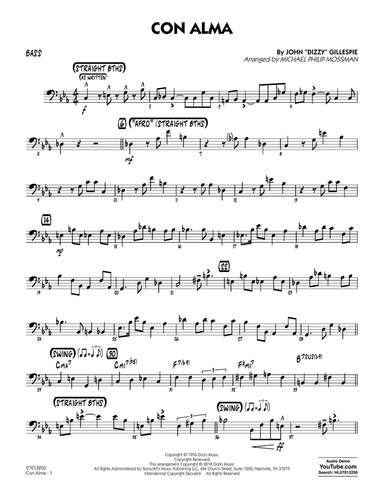 Con Alma (arr. Michael Mossman) - Bass