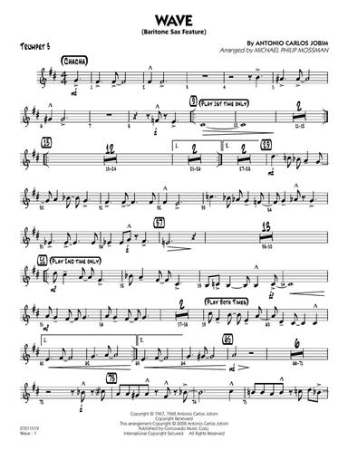 Wave (arr. Michael Philip Mossman) - Trumpet 3