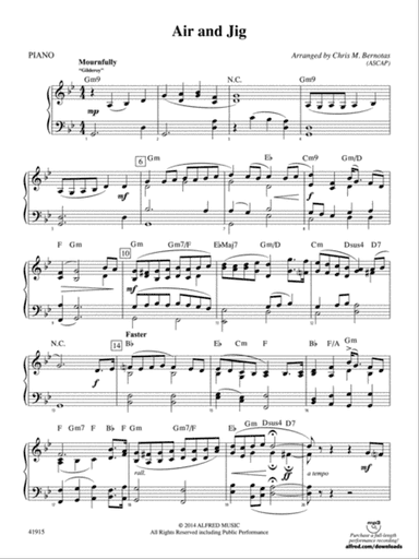 Air and Jig: Piano Accompaniment