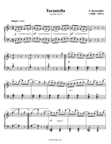 Burgmuller Tarantella Op.100 No.20