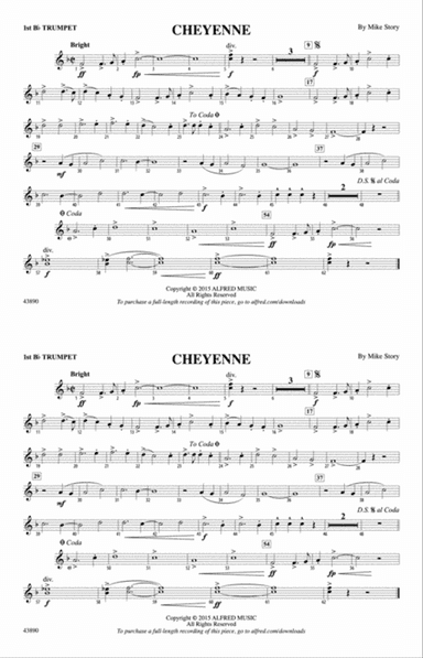 Cheyenne: 1st B-flat Trumpet