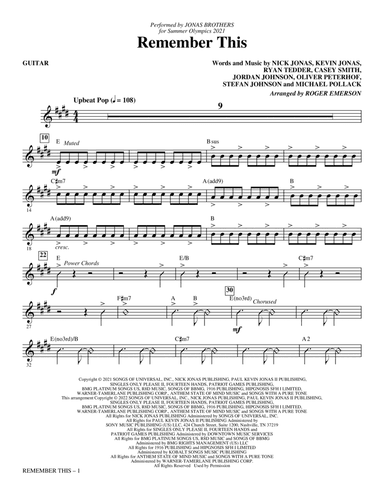 Remember This (arr. Roger Emerson) - Guitar