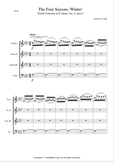 The Four Seasons - Winter 3rd Movement