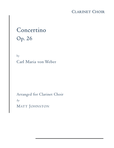 Concertino for Solo Clarinet and Clarinet Choir