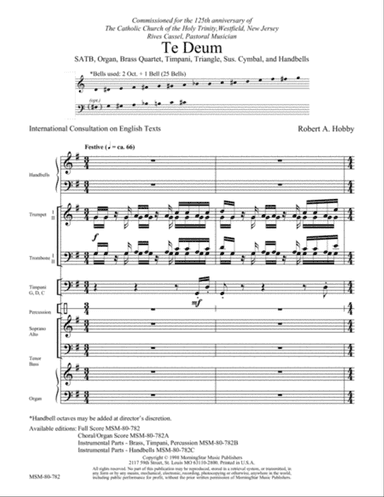 Te Deum (Downloadable Full Score)