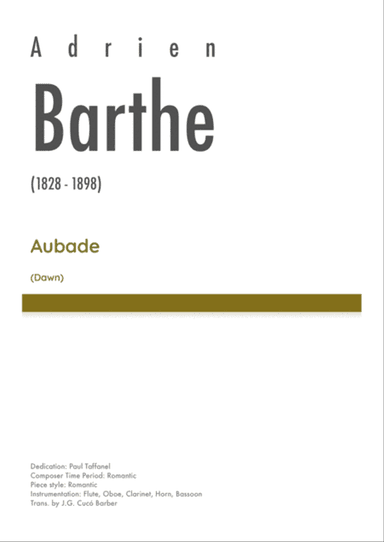 Barthe - Aubade for Wind Quintet