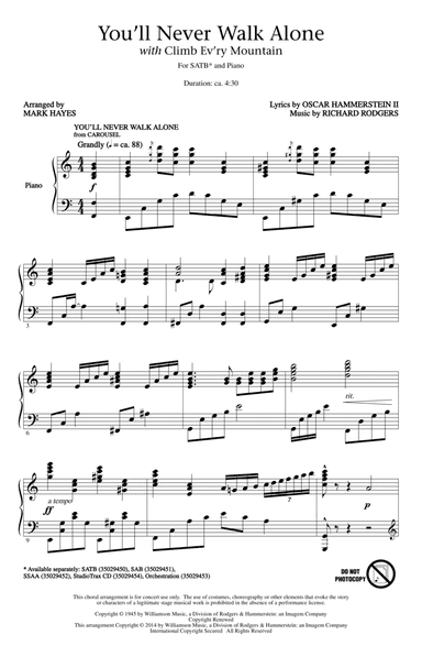 You'll Never Walk Alone (with "Climb Ev'ry Mountain") (arr. Mark Hayes)