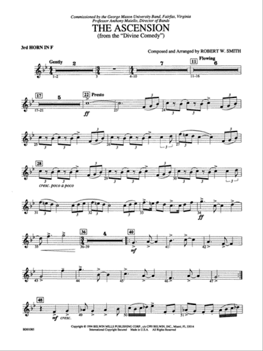 The Ascension (from The Divine Comedy): 3rd F Horn