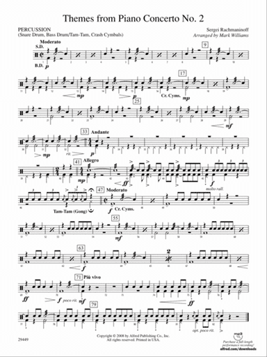Themes from Piano Concerto No. 2: 1st Percussion