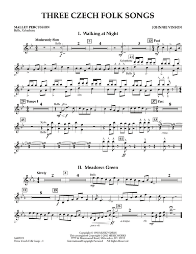 Three Czech Folk Songs - Mallet Percussion