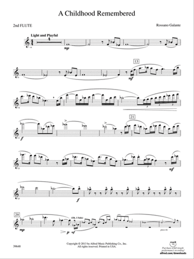 A Childhood Remembered: 2nd Flute