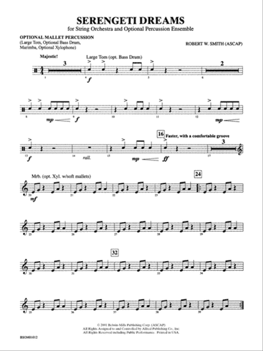 Serengeti Dreams (with Opt. Percussion Ensemble): Mallets