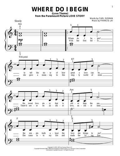 Where Do I Begin (Love Theme)