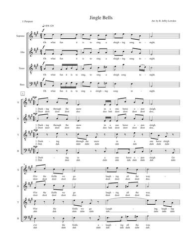 Jingle Bells - SATB, a cappella