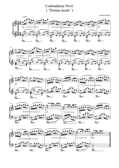 Sixth Contradanza: Dorian mode