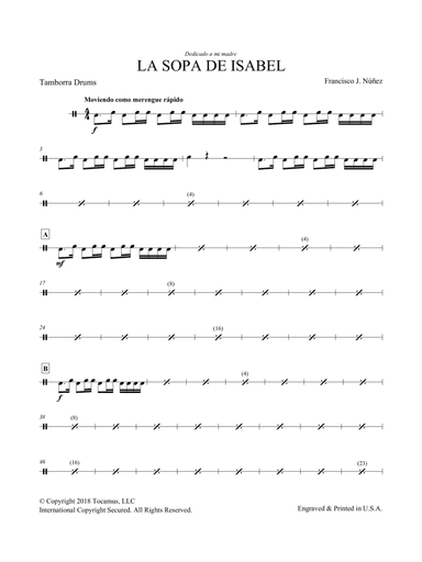 La Sopa de Isabel - Optional Percussion