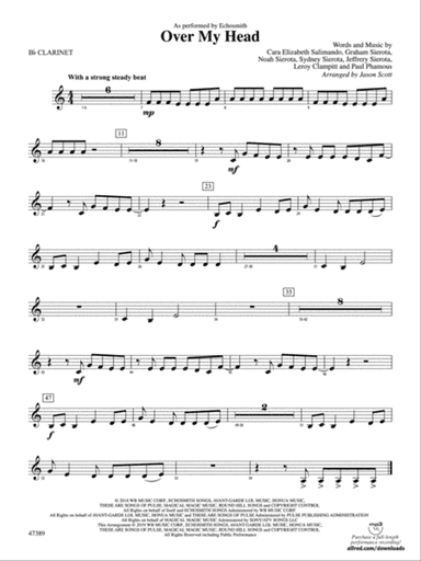 Over My Head: 1st B-flat Clarinet