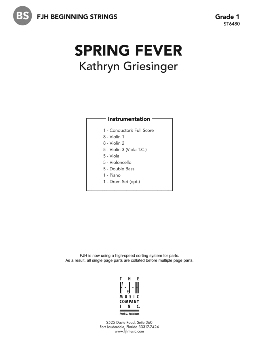 Spring Fever: Score