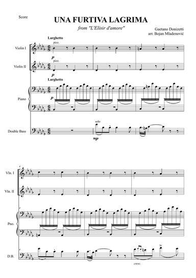 Una furtiva lagrima - from L'Elisir d'amore