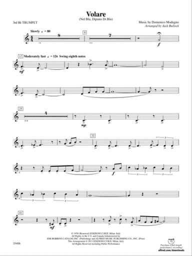 Volare: 3rd B-flat Trumpet