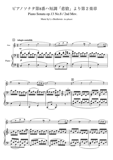 Piano Sonata No. 8 2nd Movement