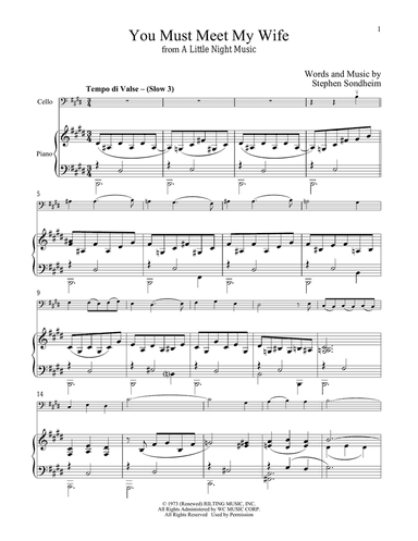 You Must Meet My Wife (from A Little Night Music)