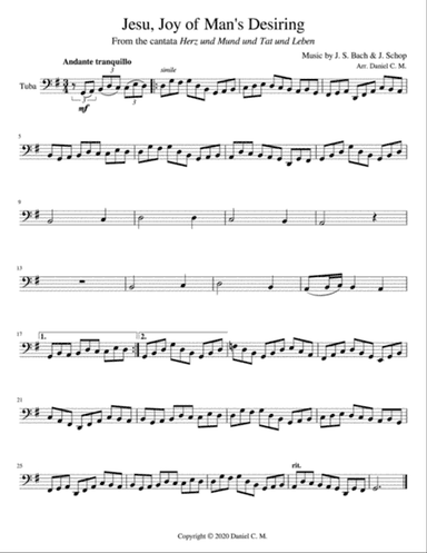 Jesu, Joy of Man's Desiring (tuba and piano)
