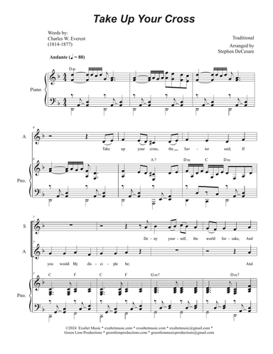 Take Up Your Cross (Duet for Soprano and Alto solo)
