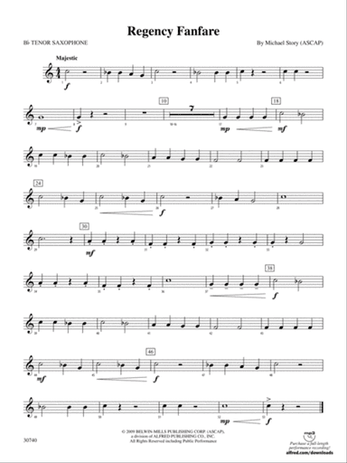 Regency Fanfare: B-flat Tenor Saxophone