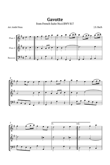 Gavotte from French Suite No.6