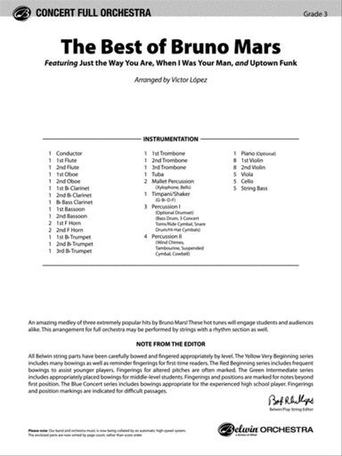 The Best of Bruno Mars: Score