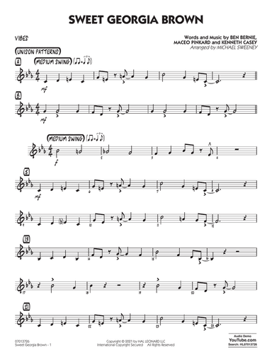 Sweet Georgia Brown (arr. Michael Sweeney) - Vibes
