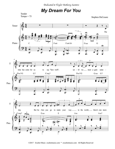 My Dream For You (Tenor solo)