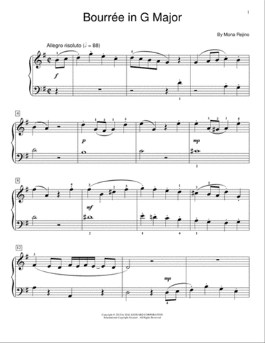 Bourre In G Major