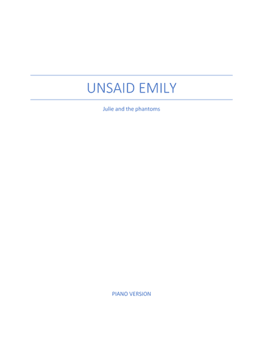 Unsaid Emily