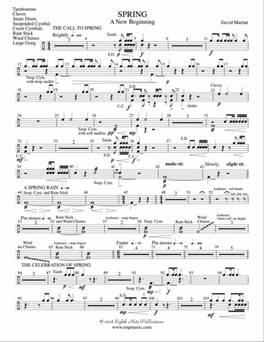 Spring (A New Beginning): 1st Percussion