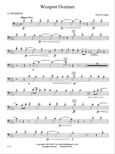Westport Overture: 1st Trombone