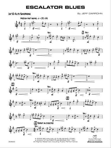 Escalator Blues: E-flat Alto Saxophone