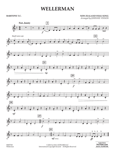 Wellerman (arr. Johnnie Vinson) - Baritone T.C.