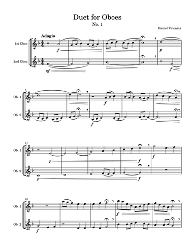 Duet for Oboes No.1