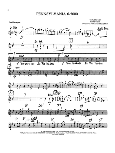 Pennsylvania 6-5000: 2nd B-flat Trumpet