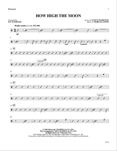 How High the Moon: Drums