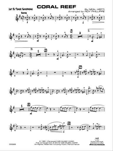 Coral Reef: B-flat Tenor Saxophone