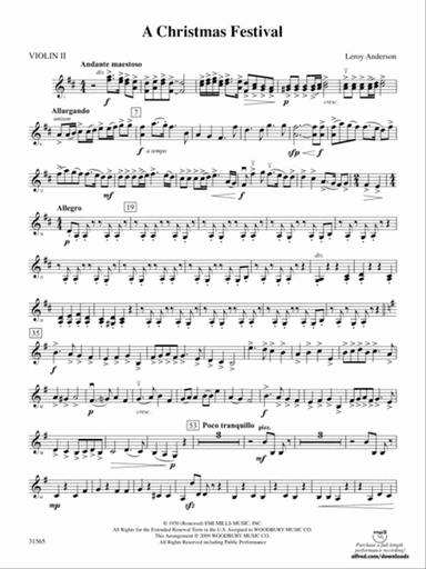 A Christmas Festival: 2nd Violin